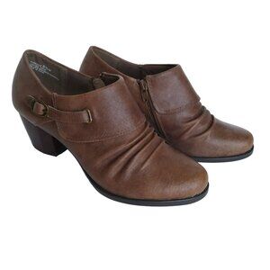 Pure Sole "Rowdy" Leather Chestnut Brown Shootie Bootie- 8.5M